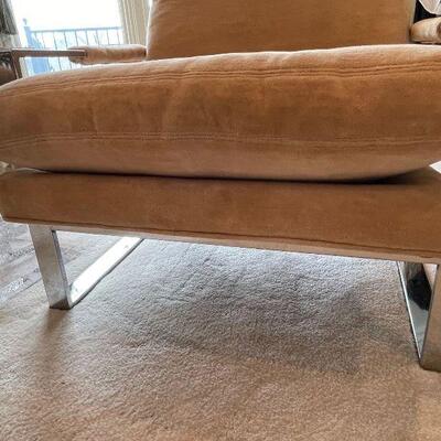 Pair 1970s Milo Baughman Thayer Coggin Lounge Chairs - pristine