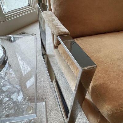 Pair 1970s Milo Baughman Thayer Coggin Lounge Chairs - pristine