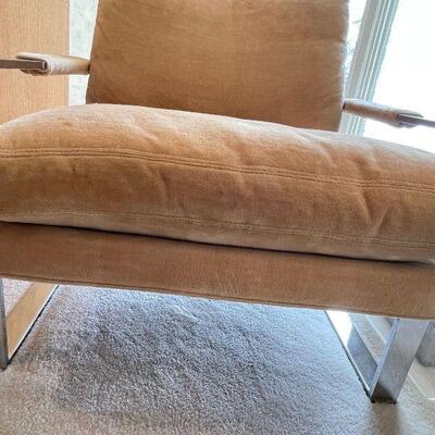 Pair 1970s Milo Baughman Thayer Coggin Lounge Chairs - pristine