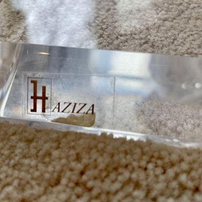 MCM Haziza lucite sculptural pedestal table like stacked ice