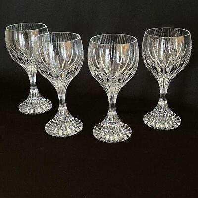  Baccarat set of 4 Massena Crystal Water or Wine Goblets - pristine!