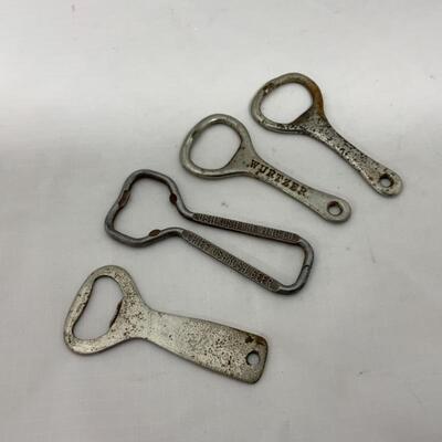 -91- 4 Bottle Openers | Chief Oshkosh | Peopleâ€™s | Miller High Life