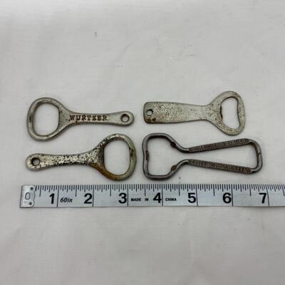 -91- 4 Bottle Openers | Chief Oshkosh | Peopleâ€™s | Miller High Life
