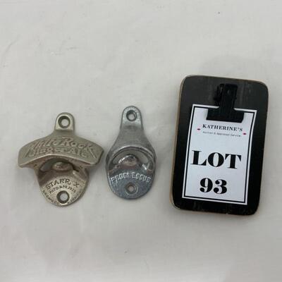 -93- VINTAGE | Two Wall-Style Bottle Openers | White Rock 