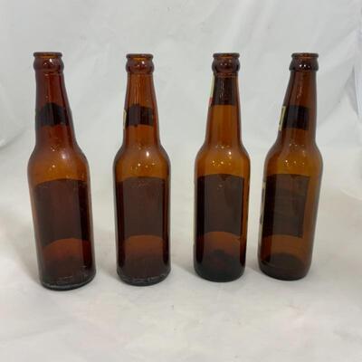 -94- VINTAGE | Four Beer Bottles | Chief Oshkosh | Peopleâ€™s