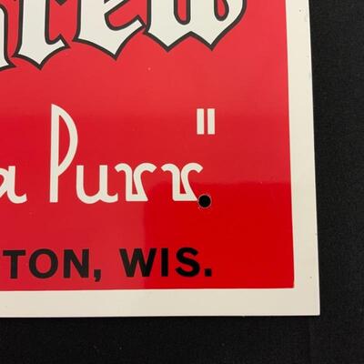 -95- VINTAGE | Princeton Tiger Brew | Enamel Sign | 1970s