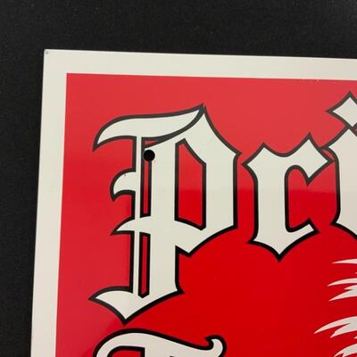 -95- VINTAGE | Princeton Tiger Brew | Enamel Sign | 1970s