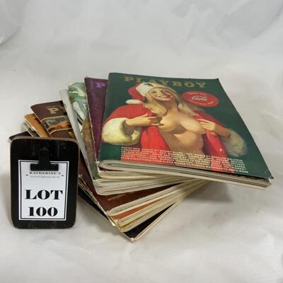 -100- VINTAGE | 8 Playboys | 1972 | Reading Material!