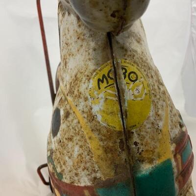 -116- VINTAGE | 1950s | Tin MOBO Horse Toy | RARE 19â€ Tall