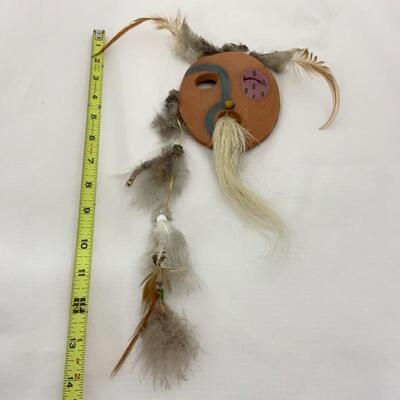 -119- Tunghat | Alaskan Native | Hand Crafted Terracotta Yupâ€™ik Mask