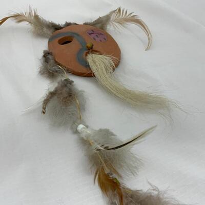-119- Tunghat | Alaskan Native | Hand Crafted Terracotta Yupâ€™ik Mask
