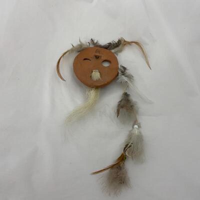 -119- Tunghat | Alaskan Native | Hand Crafted Terracotta Yupâ€™ik Mask