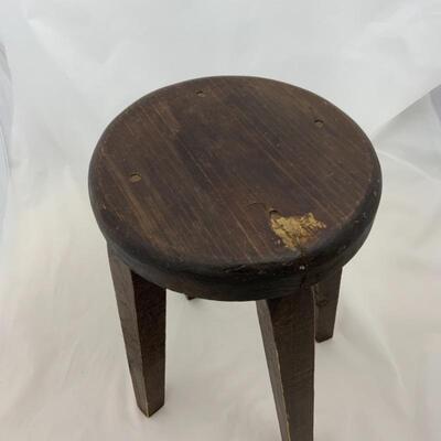 -123- Primitive Style Round Stool | 13.75â€ tall