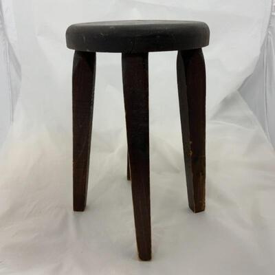 -123- Primitive Style Round Stool | 13.75â€ tall