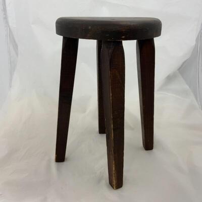 -123- Primitive Style Round Stool | 13.75â€ tall