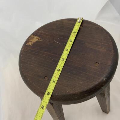 -123- Primitive Style Round Stool | 13.75â€ tall