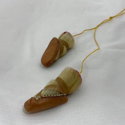 -124- Native Alaskan Hand-Made Mukluk Wall Decor | Leather | Fur