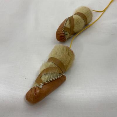 -124- Native Alaskan Hand-Made Mukluk Wall Decor | Leather | Fur
