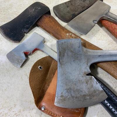 -133- VINTAGE | Five Unmarked Axes | Hatchets