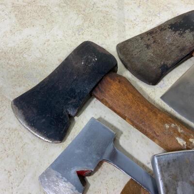 -133- VINTAGE | Five Unmarked Axes | Hatchets