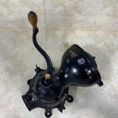 -134- Large Cast Iron Wall Coffee Grinder