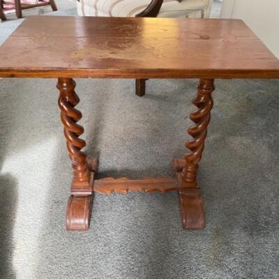 107 Barley Twist Table Walnut Table with Butterfly Joints 