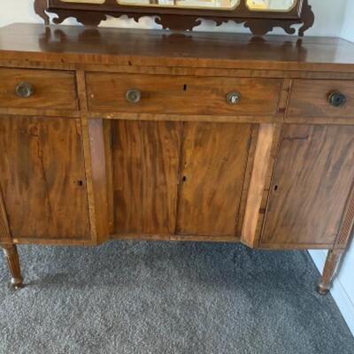 115 Antique Veneered Sideboard 