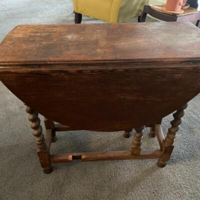118 Vintage Barley Twist Gateleg Table 