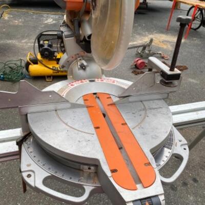 222 Rigid 12â€ Compound Sliding Mitre Saw with Stand 