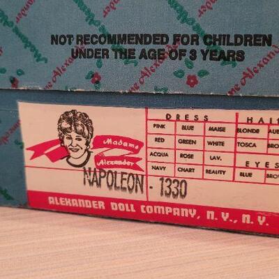 Lot 24: Vintage New Stock MADAME ALEXANDER Napoleon 1330 Doll