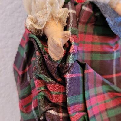 Lot 25: Vintage Wood Doll w/ Original Outfit