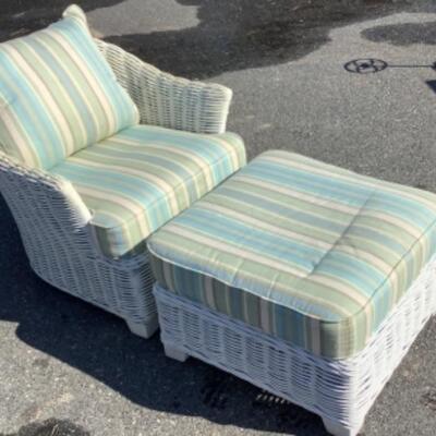 241 Wicker Armchair and Ottoman 