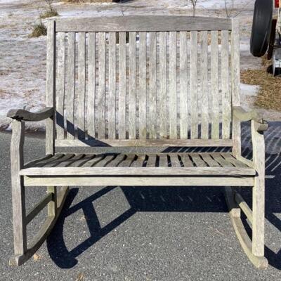 243 Wooden Rocking Bench 