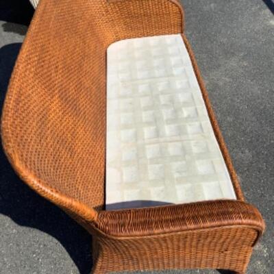 246 Designer Wicker by Tribor Wicker  Rattan Sofa 