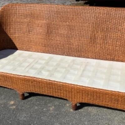 246 Designer Wicker by Tribor Wicker  Rattan Sofa 