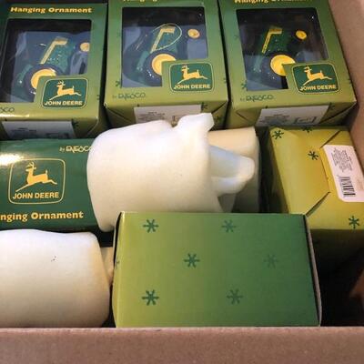 Box of 25 John Deere ornaments  lot 3