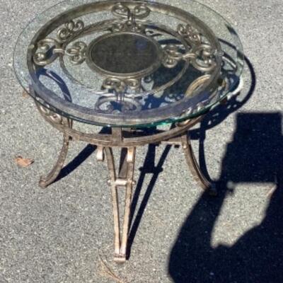 254 Iron Glass Top Table 