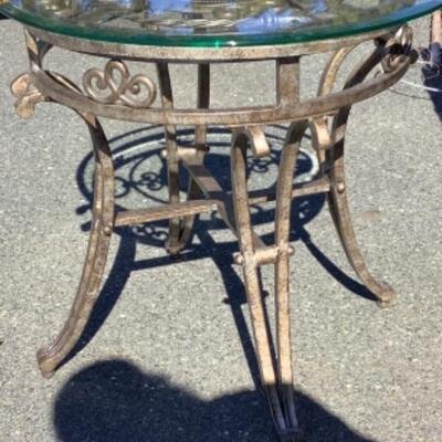 254 Iron Glass Top Table 