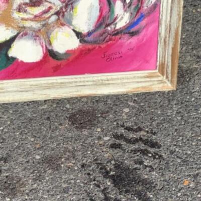 268 Original Oil on Canvas of Floral by Floresi Olivio 