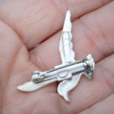 Painted Seagull Bird Brooch Pin