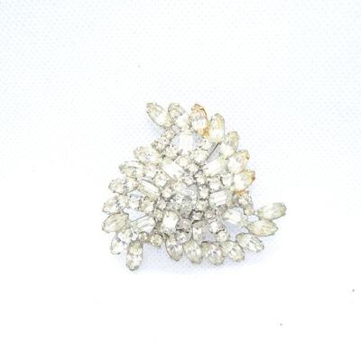 Gorgeous Signed Baguette Rhinestone Brooch - Kramer New York 