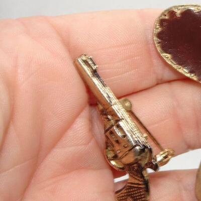 Annie Oakley Style Brooch & Gun Pin 
