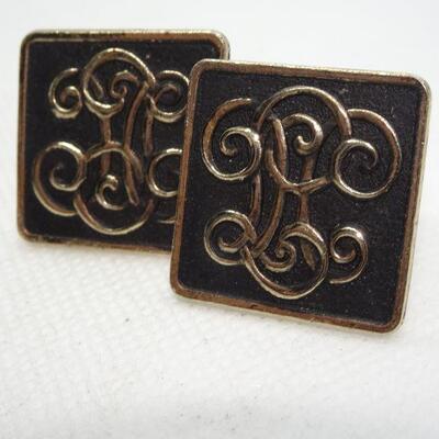 1970's Men's Monogrammed Cufflinks 
