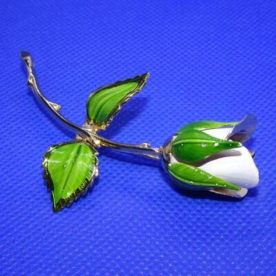 White Rose Pin 