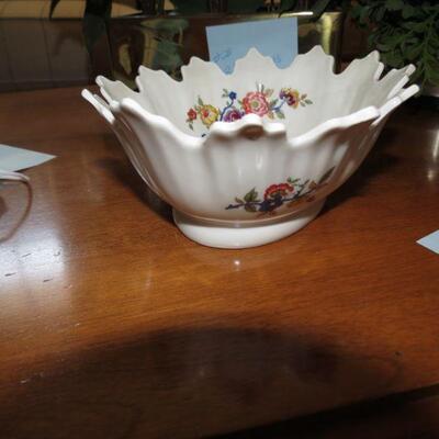 Limoges Bowl Flowers Made in France 6 1/2 x 5 1/2 x 3 inches Tall - Item # 53