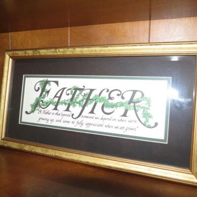 Framed Father Print 16 x 9 - Item # 107