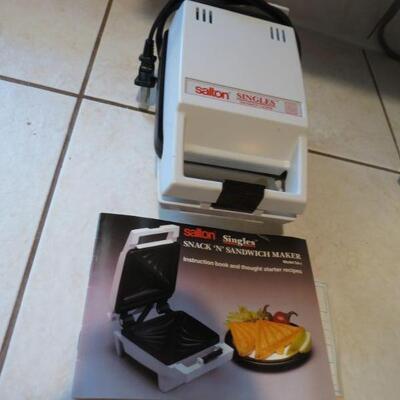 Salton Singles Snack Sandwich Maker - Item # 114