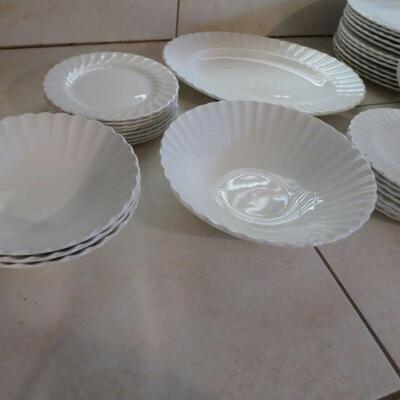 37 Pieces of White China Dishes J&G Meakin Classic White and Johnson Brothers Snowhite Made in England - Item # 118