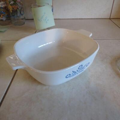 Vintage Corning Blue Cornflower Casserole Dish with Lid 7 x 9 inches - Item # 126