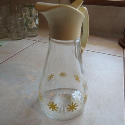 Vintage Syrup Container Gold Lid Gold Decor - Item # 130
